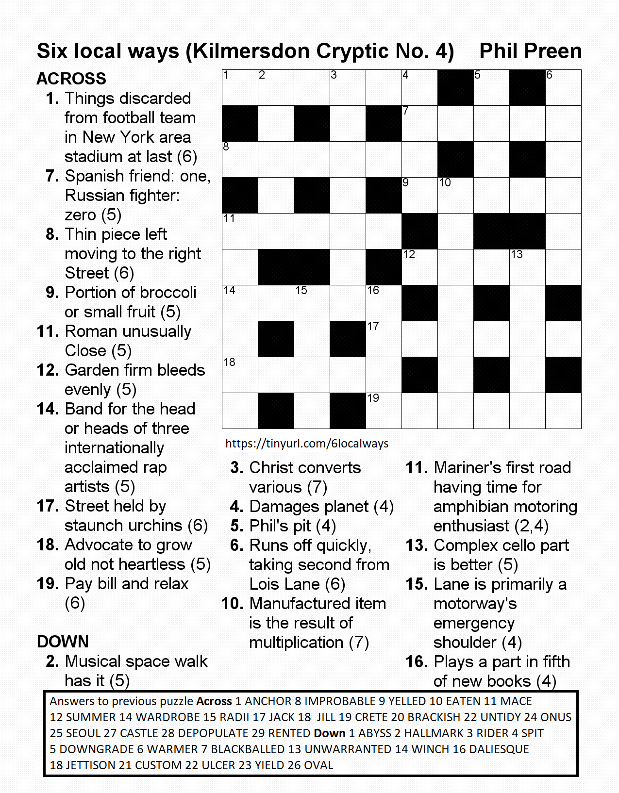 Crossword (11/14/18)